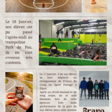 UNSS – Journal Janvier-Février