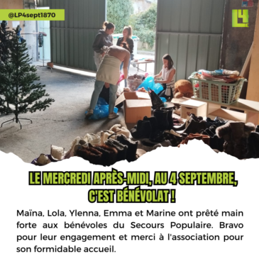 Mercredi Bénévolat au Lycée du 4